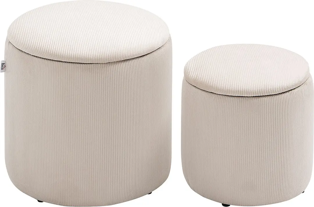 Homcom Sitzhocker Set 2 Stuks