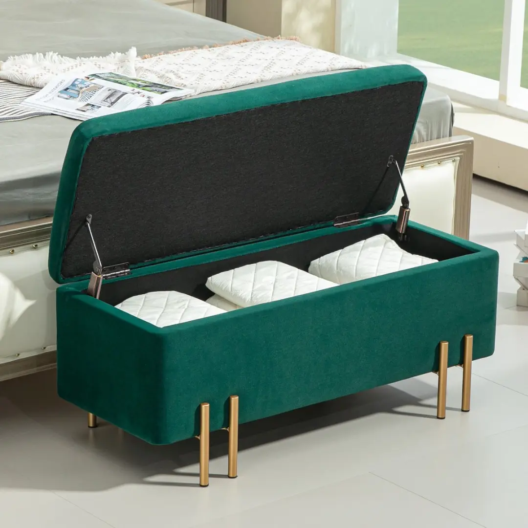 Homcom Sitzbank met Stauraum - 100x40x42cm - Blau