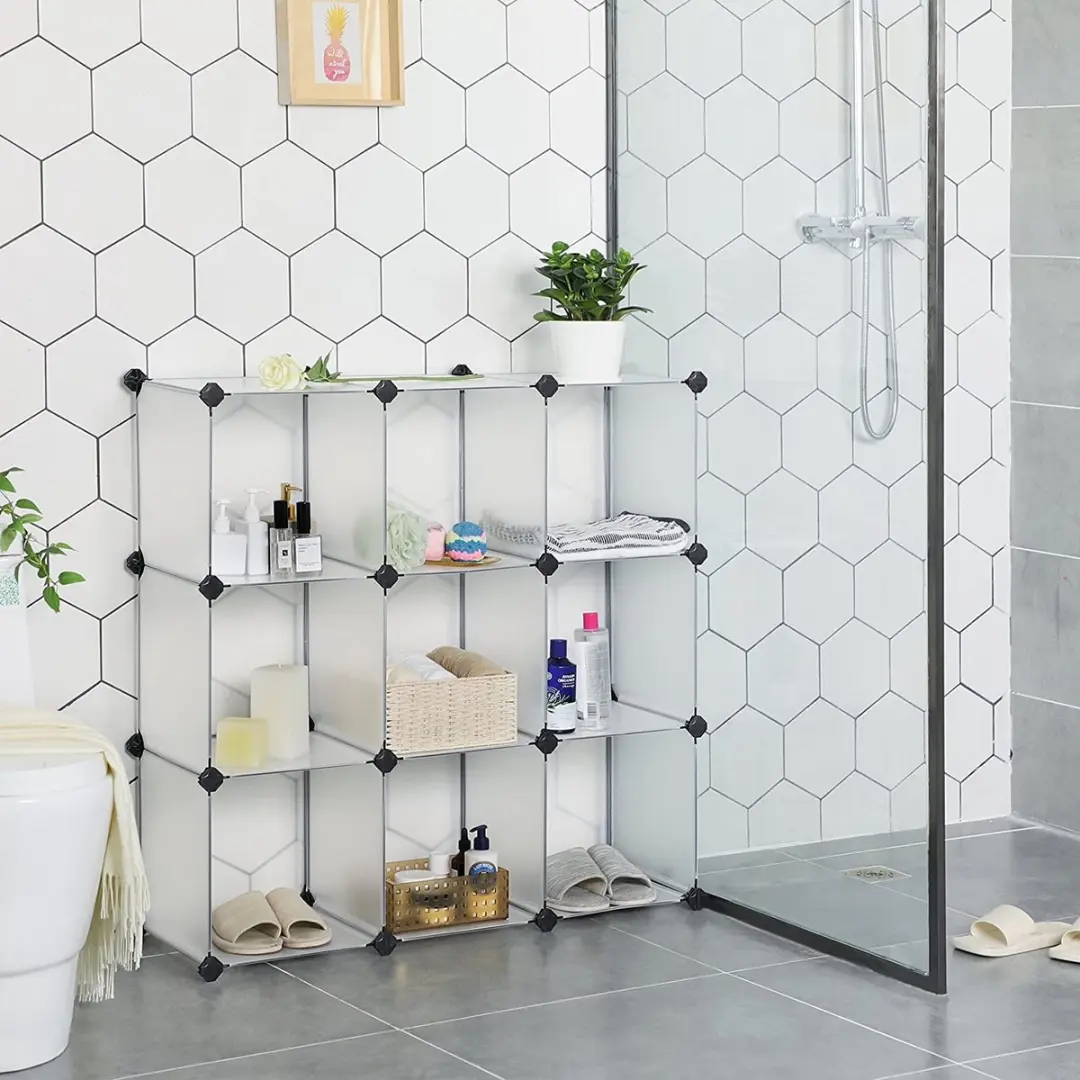 Songmics Cube Kledingkast Opbergsysteem LPC115S - 96x96x31,5cm - 9 Vakken - 18 Schoenen