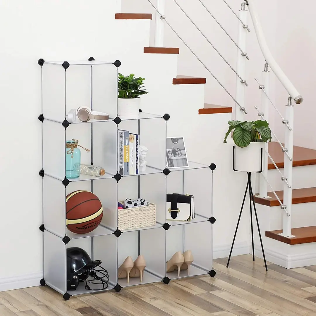 Songmics Cube Kledingkast Opbergsysteem LPC115S - 96x96x31,5cm - 9 Vakken - 18 Schoenen