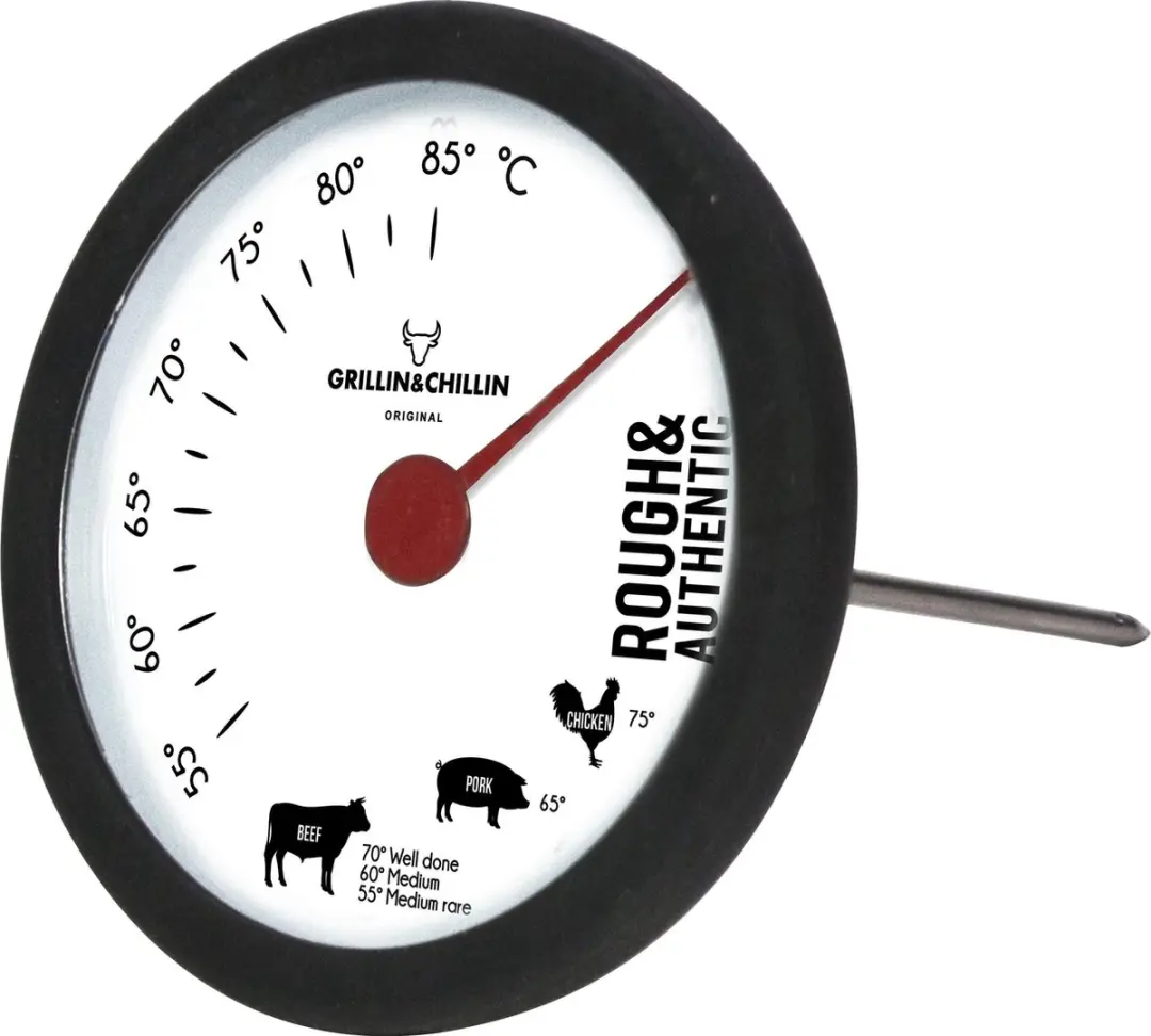Gusta BBQ Thermometer 9x13cm - Zwart