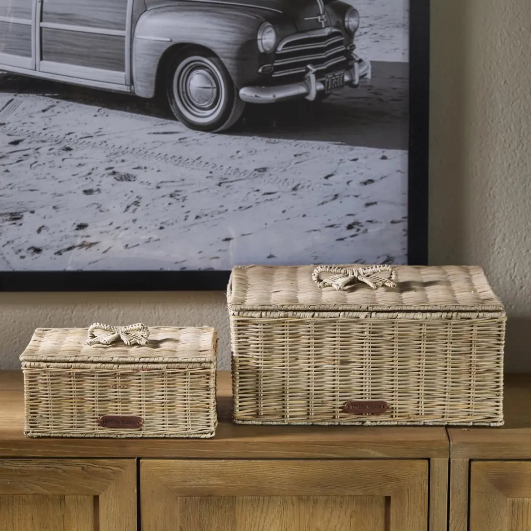 Riviera Maison Rustic Rattan Bow Opbergbox M - Bruin