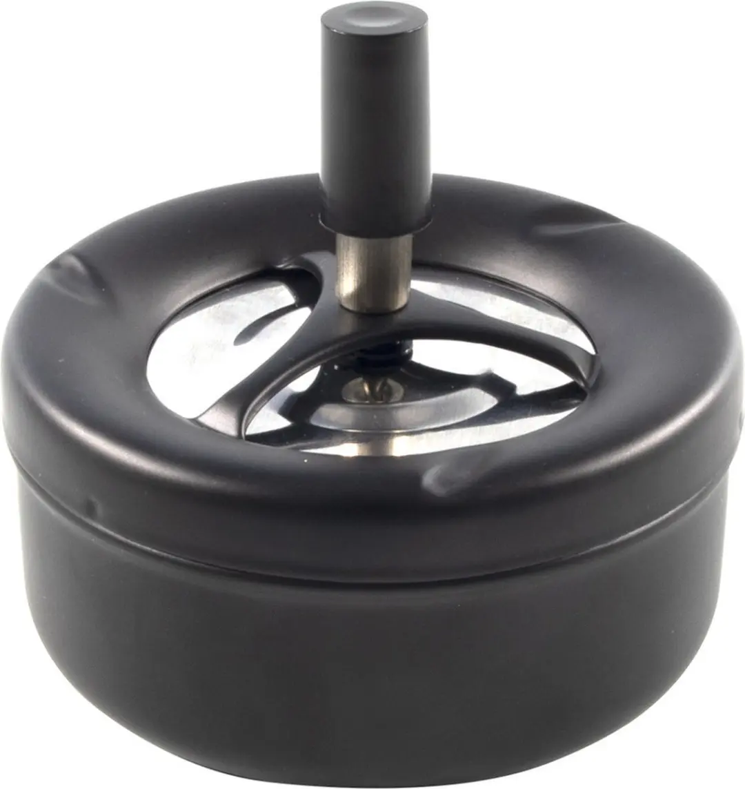 Excellent Houseware Terras Asbak - 2 Stuks - Mat Zwart