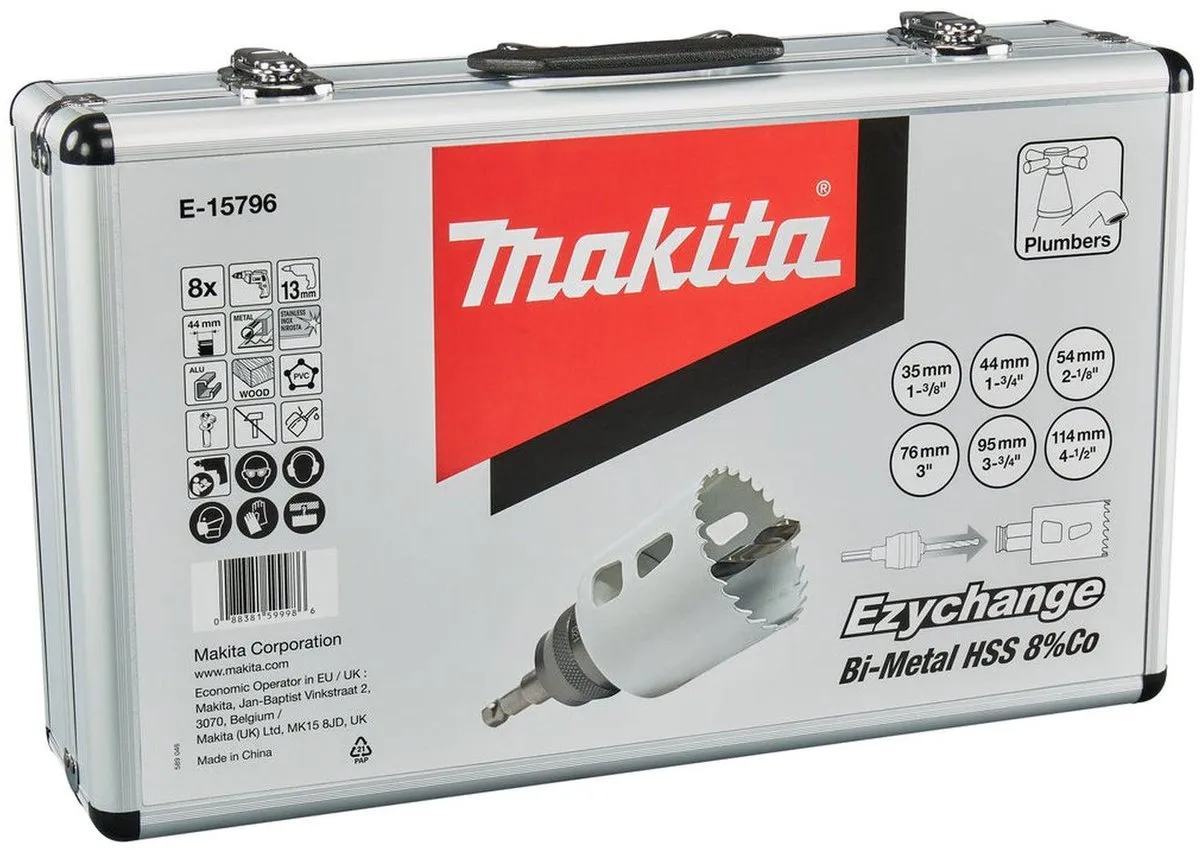 Makita EZYCHANGE BiM-Set Sanitair 8-delig - 35-114mm - afbeelding 3 van 3