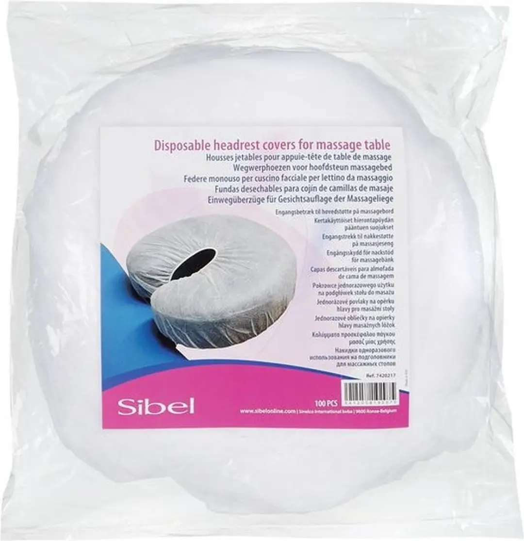 Sibel Wegwerphoes Hoofdsteun Massagebed - 100 Stuks Wit