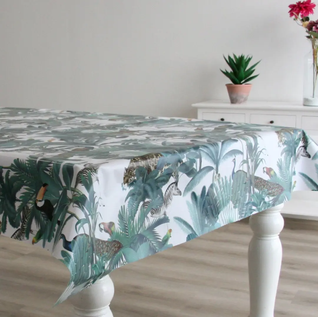 Bellatio Design Tafelzeil Jungle Print 140x220cm - Multi