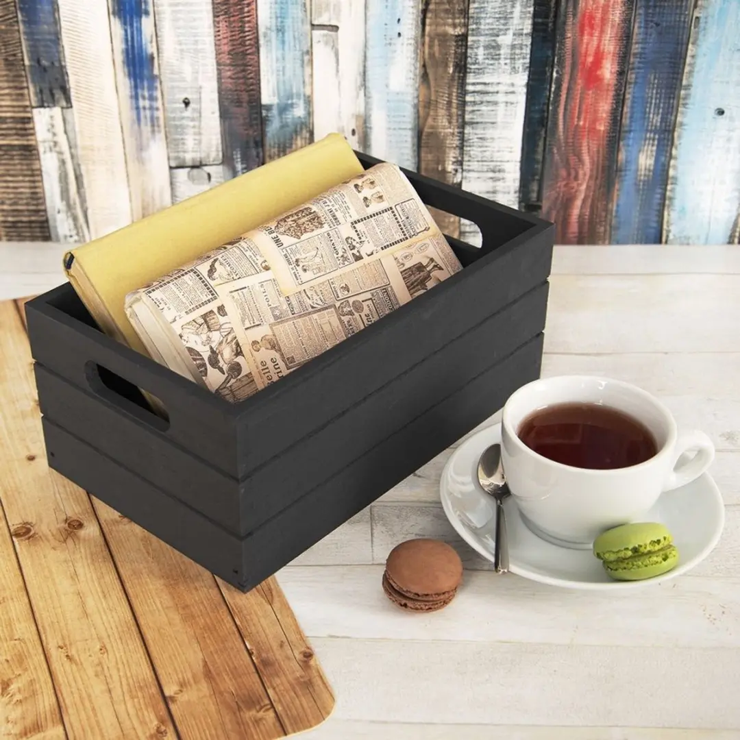 Orion Houten Opslagkist 26x16x11cm - Zwart
