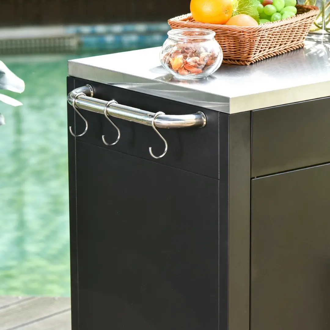 Homcom Keukentrolley 801-137 - Zwart - afbeelding 6 van 6
