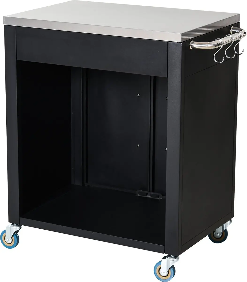 Homcom Keukentrolley 801-137 - Zwart