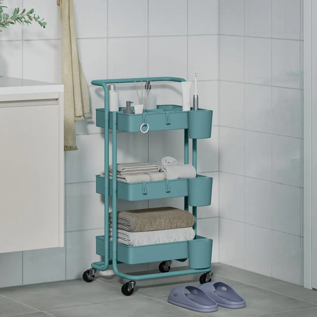 Homcom Gebruikswagen ABS 42x38x86,5cm Wit