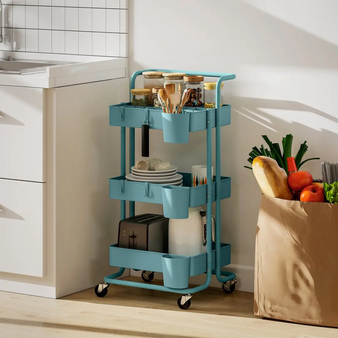 Homcom Gebruikswagen ABS 42x38x86,5cm Wit