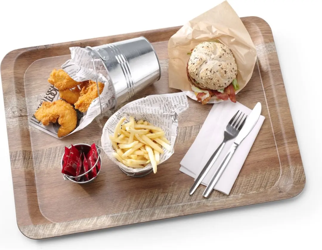 HENDI Melamine Dienblad Houtlook 240x340mm - Bruin