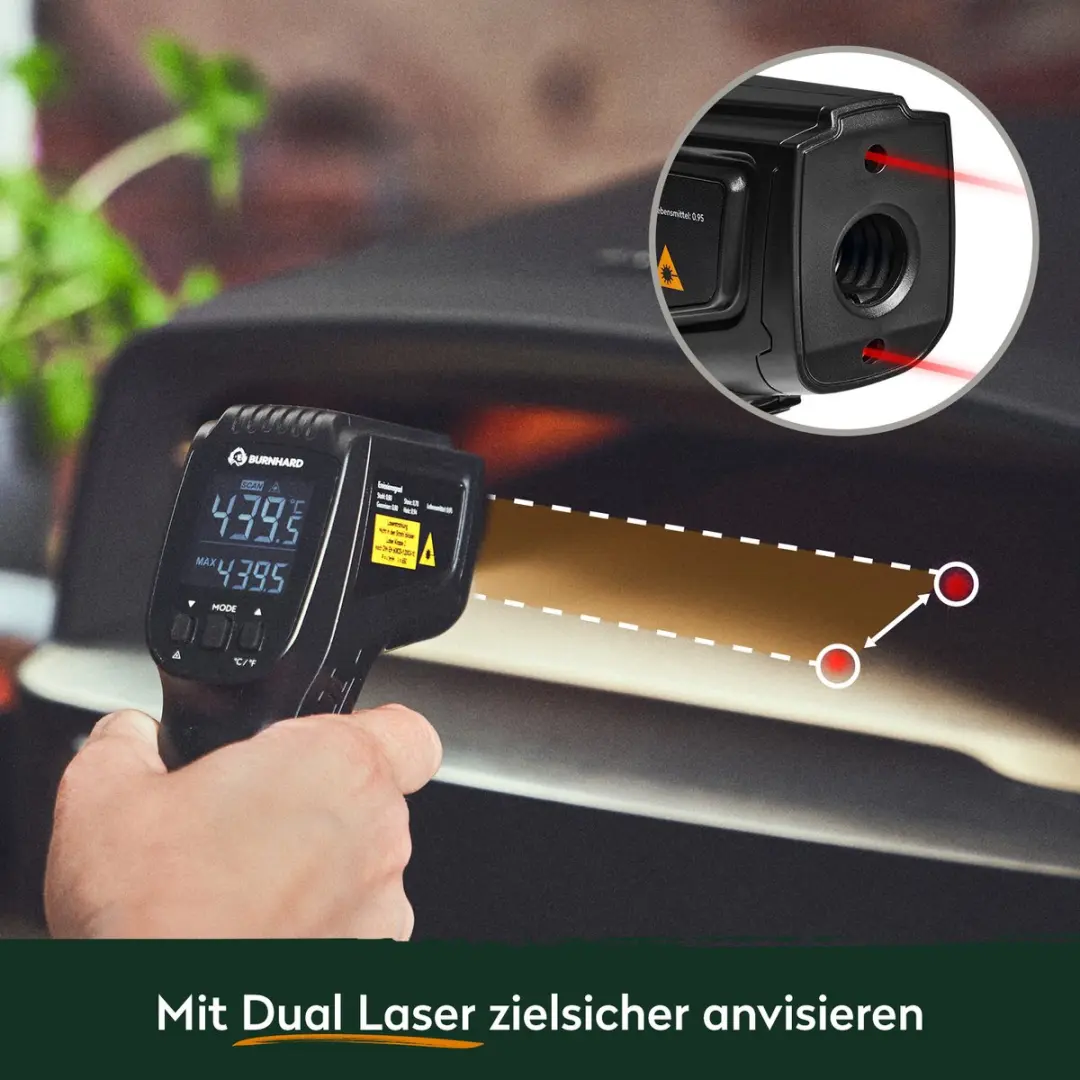 Burnhard Pizza-opzetstuk 2-delig 37cm - Cordieriet & Infraroodthermometer