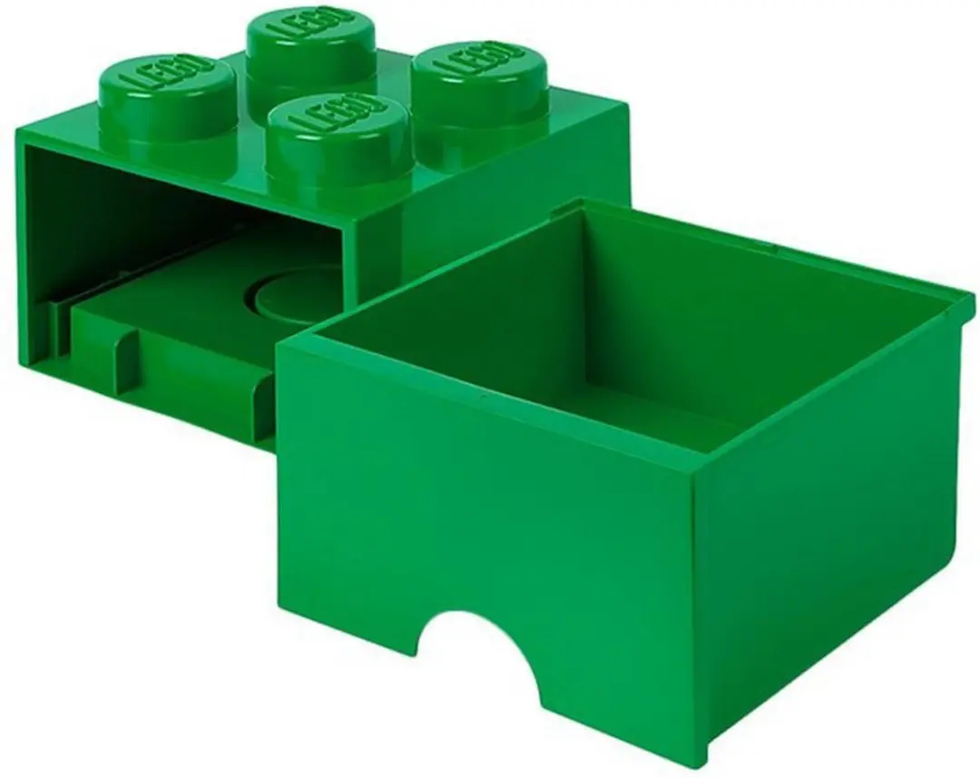 Lego - Opbergbox met Lade Brick 4 - Polypropyleen - Groen