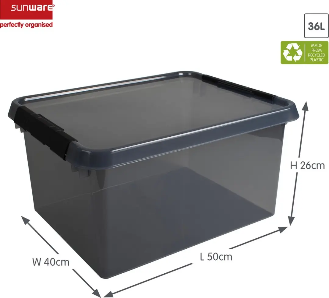 Sunware Comfort Line Opbergbox 36L - 50x40x26cm - Grijs