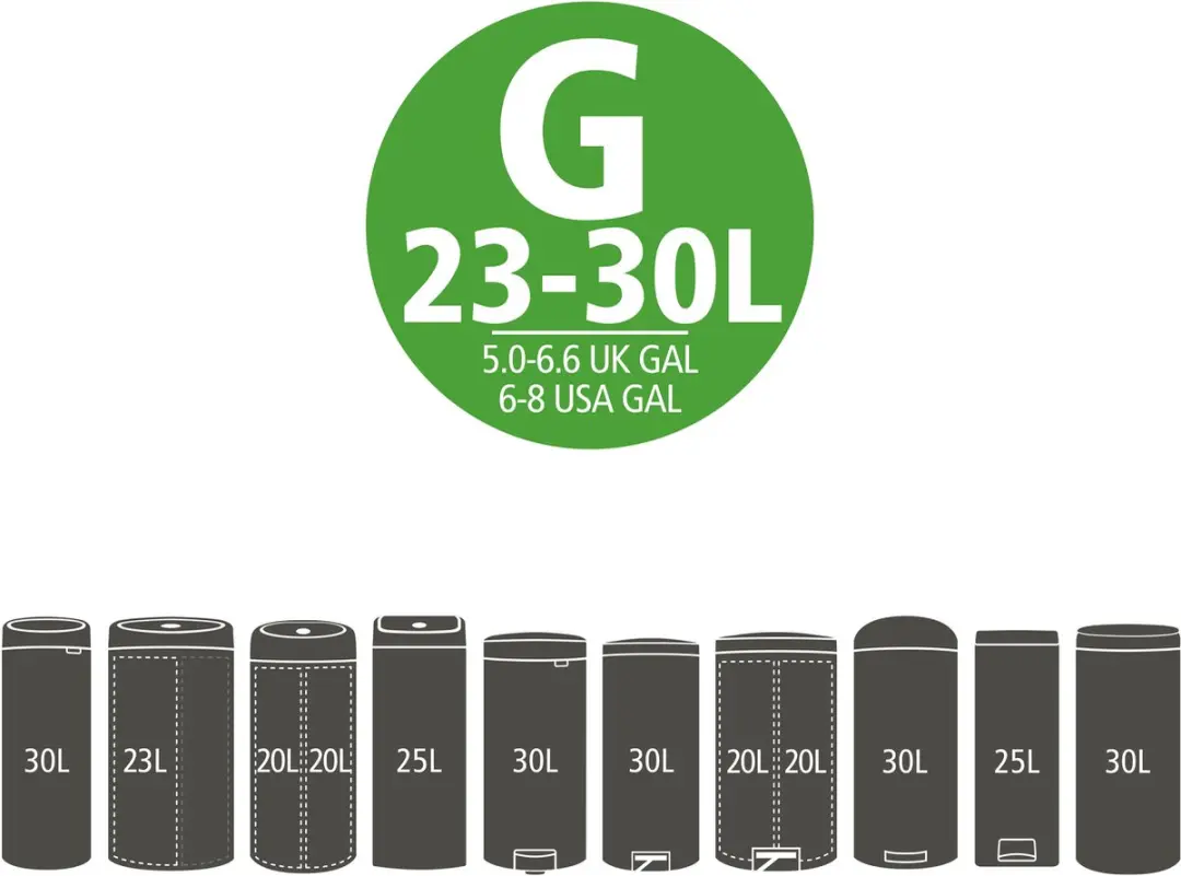 Brabantia PerfectFit Vuilniszak Dispenser Set 3x40 - Code G 23-30L - Wit