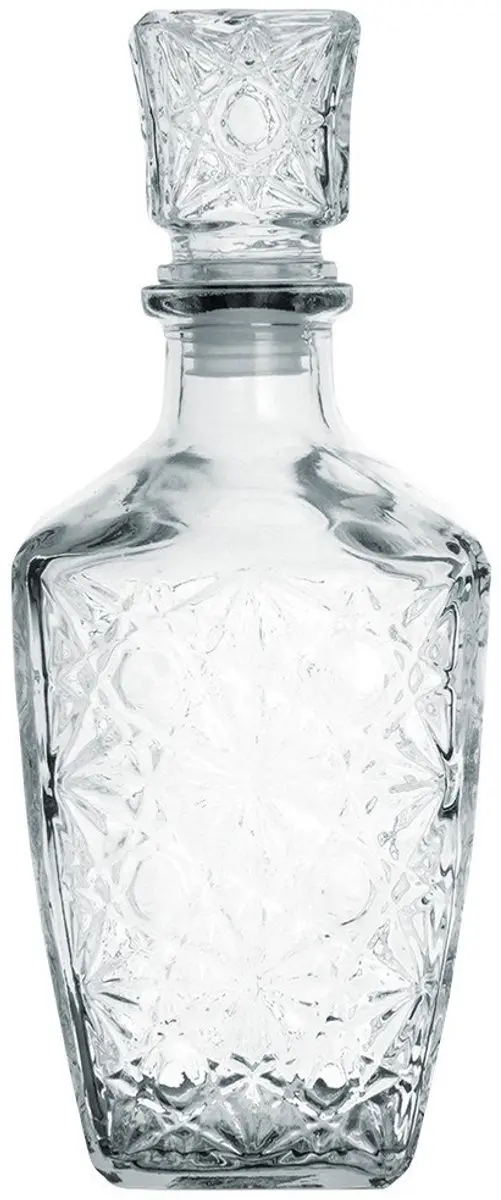 Excellent Houseware Glazen Whisky Karaf 830ml - Vierkant - afbeelding 2 van 6