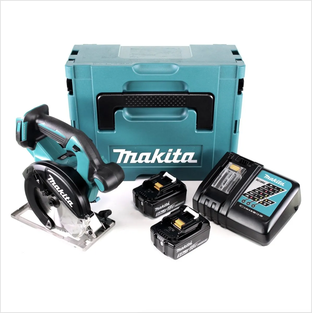 Makita DCS551RTJ Metaalcirkelzaag 18V - 150mm Koolborstelloos - 2x 5.0Ah