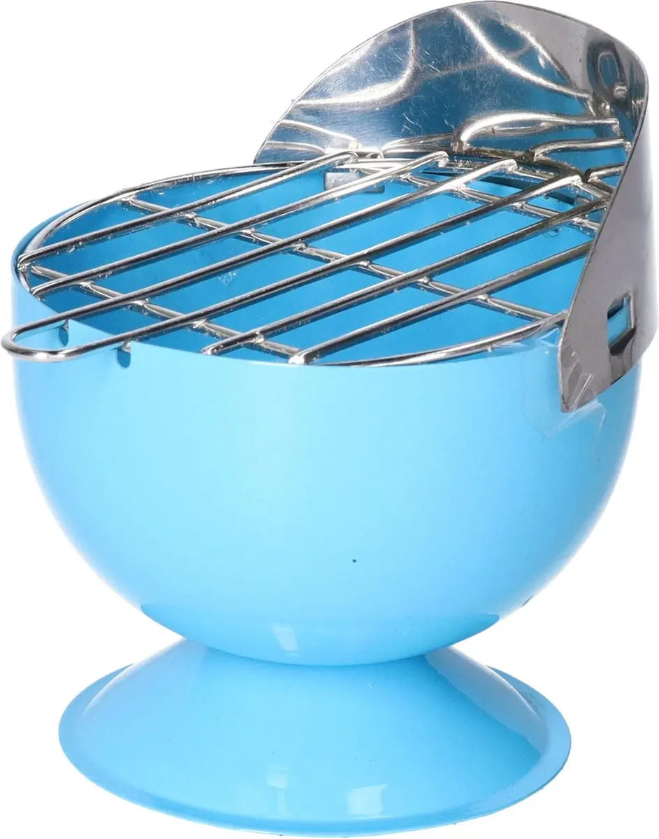 Excellent Houseware BBQ Asbak - Metaal - 12cm - Blauw