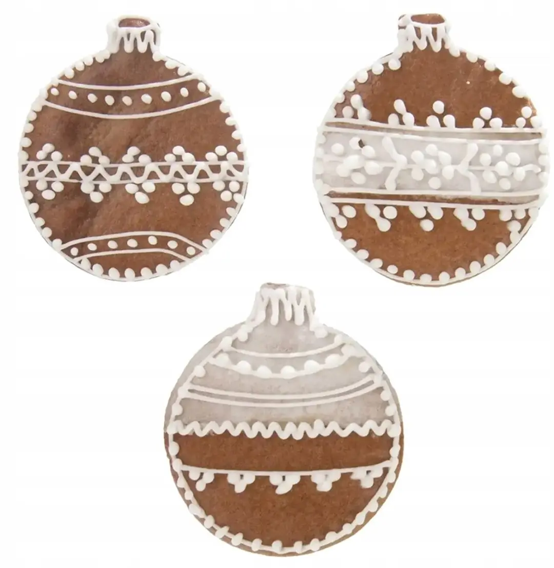 Orion RVS Kerstbal Koekjesvorm 7cm - Zilver - afbeelding 4 van 6