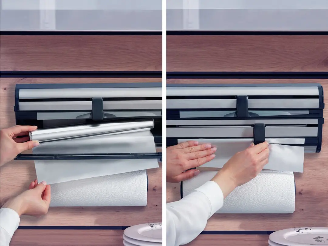 Leifheit Parat Royal Rollenhouder - Zwart RVS
