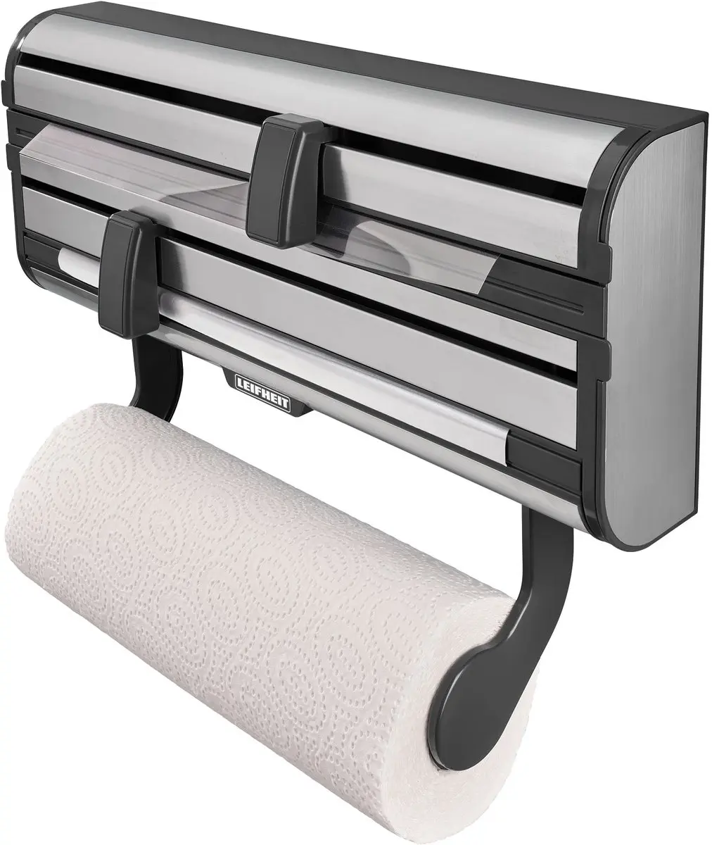Leifheit Parat Royal Rollenhouder - Zwart RVS