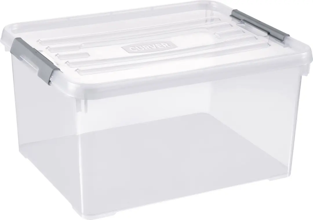 Curver Handy+ Opbergbox 35L - 3 Stuks Transparant - afbeelding 6 van 6