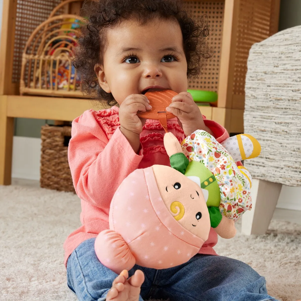 Mattel Fisher-Price Knuffelpop met Bijtring - Multicolor