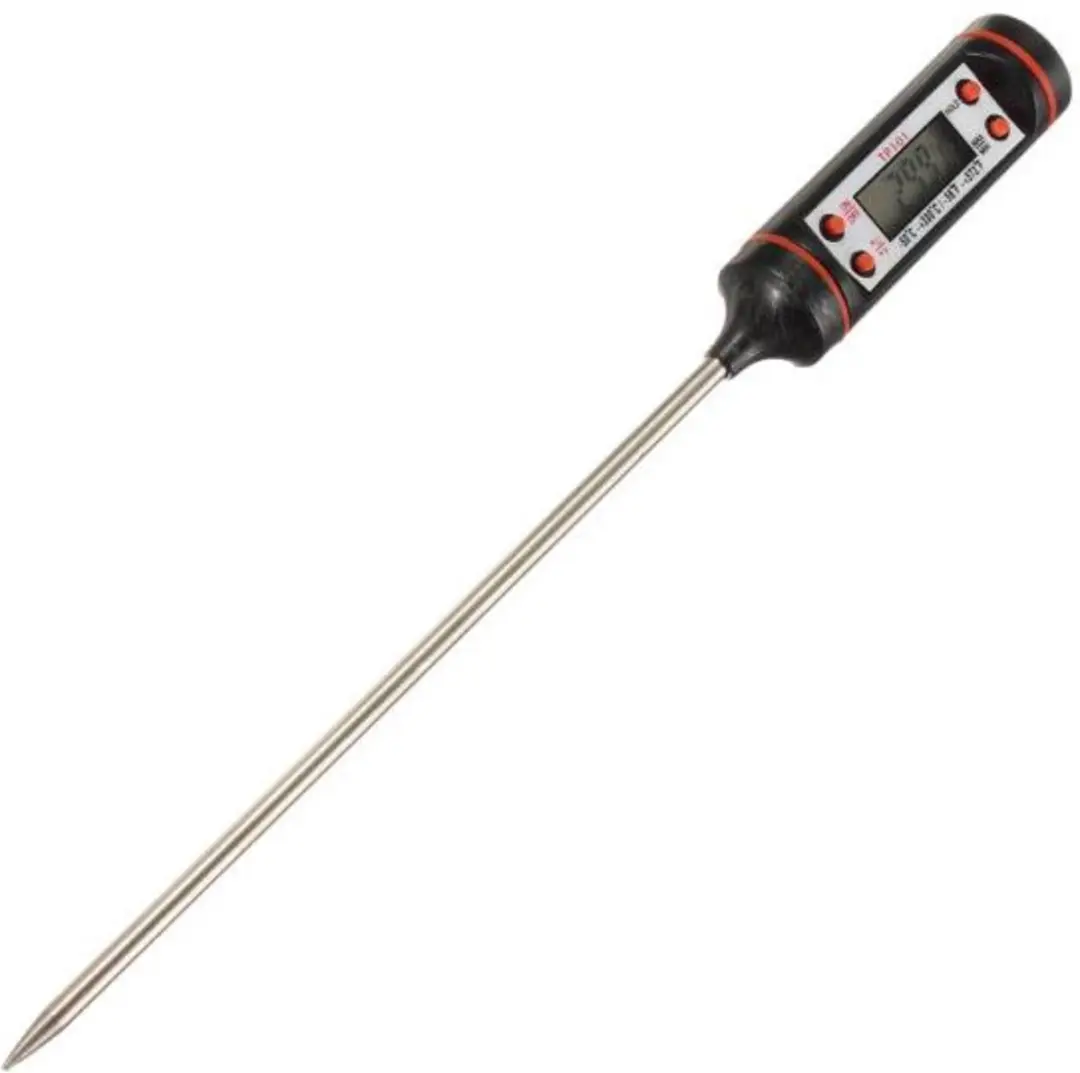 Alpina Digitale Vleesthermometer - LCD Display - Zilver/Zwart/Rood - afbeelding 6 van 6