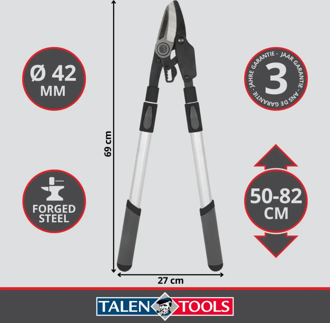 Talen Tools Takkenschaar 5-traps Telescopisch