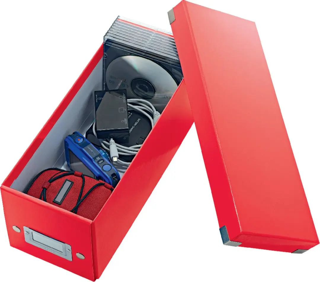Leitz WOW Click & Store CD/DVD Box - 14,3x35,2cm - Rood