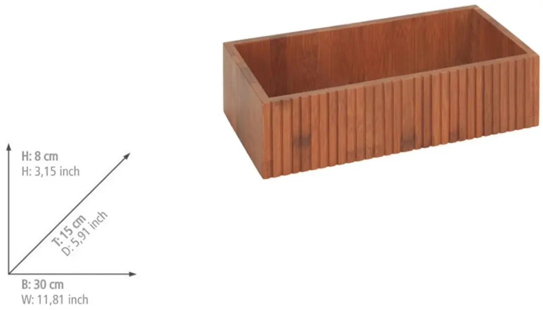 Wenko Bamboe Bakje 30x15x8cm - Hout