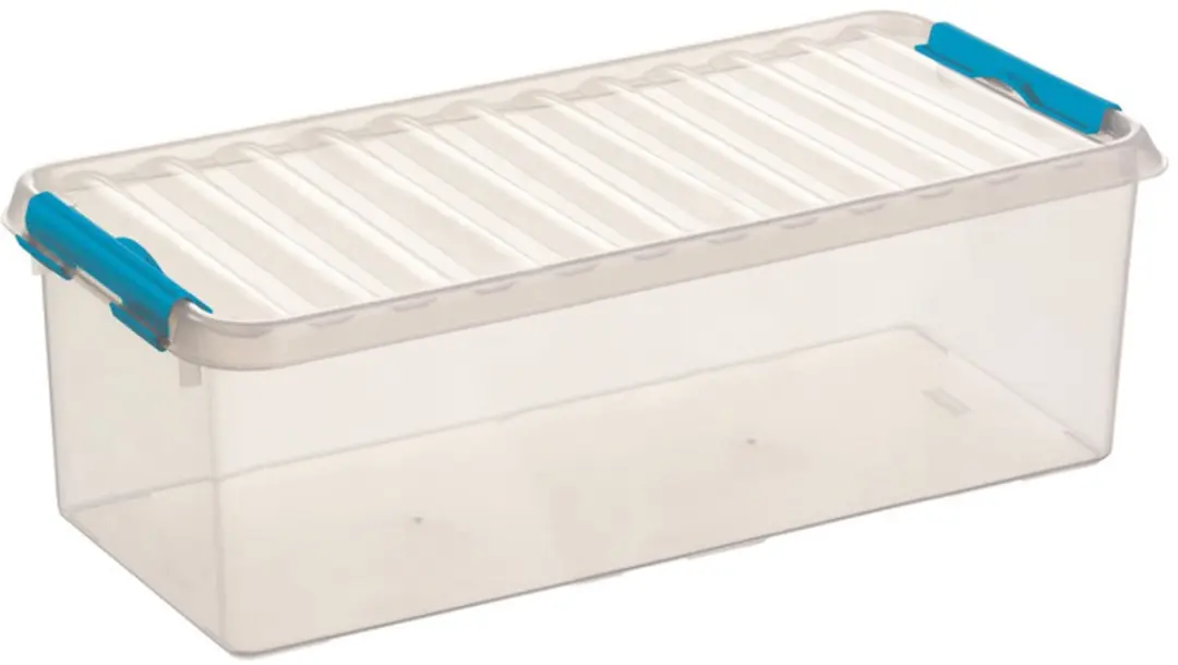 Sunware Q-Line Opbergboxen - 4 Stuks (2x 6,5L & 2x 9,5L) - Blauw