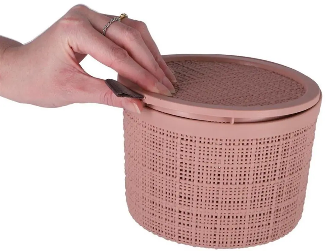 Curver Opbergmand Jute-Look Rond 150cm - Roze