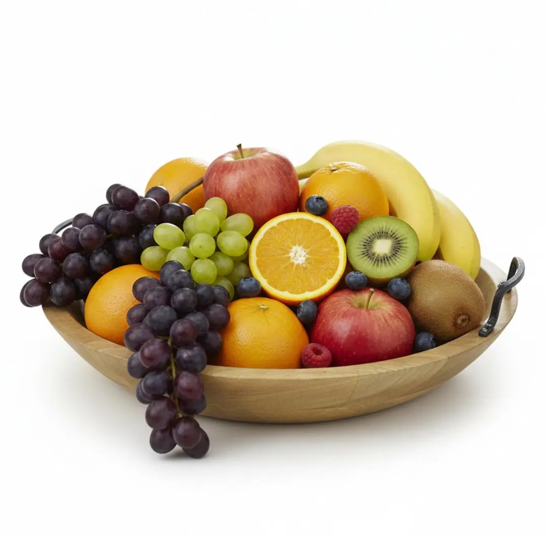 Decoris Mangohout Serveerschaal - 39cm - met Handvatten