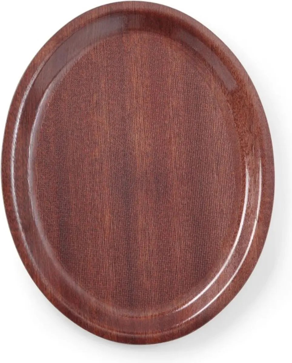 HENDI Ovaal Dienblad Mahonie 23x16cm