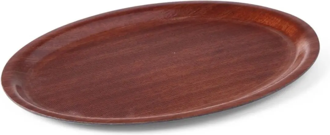 HENDI Ovaal Dienblad Mahonie 23x16cm