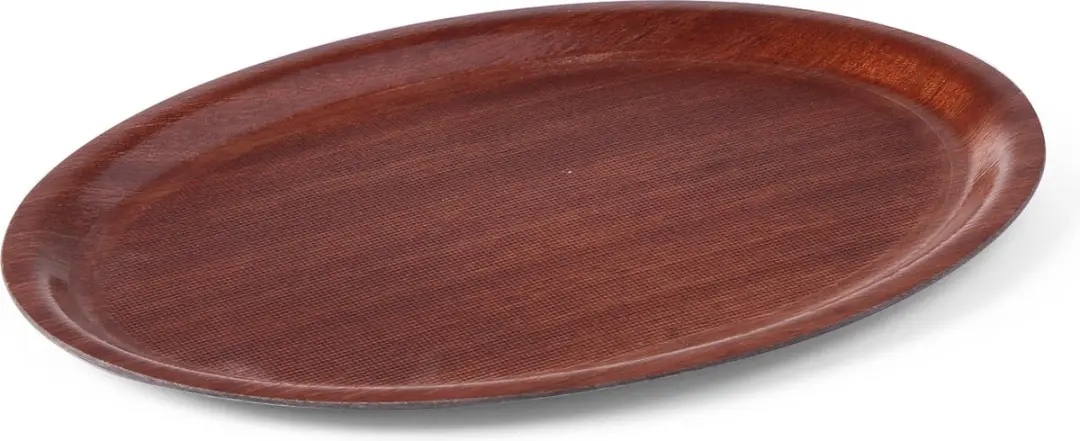 HENDI Ovaal Dienblad Mahonie 23x16cm