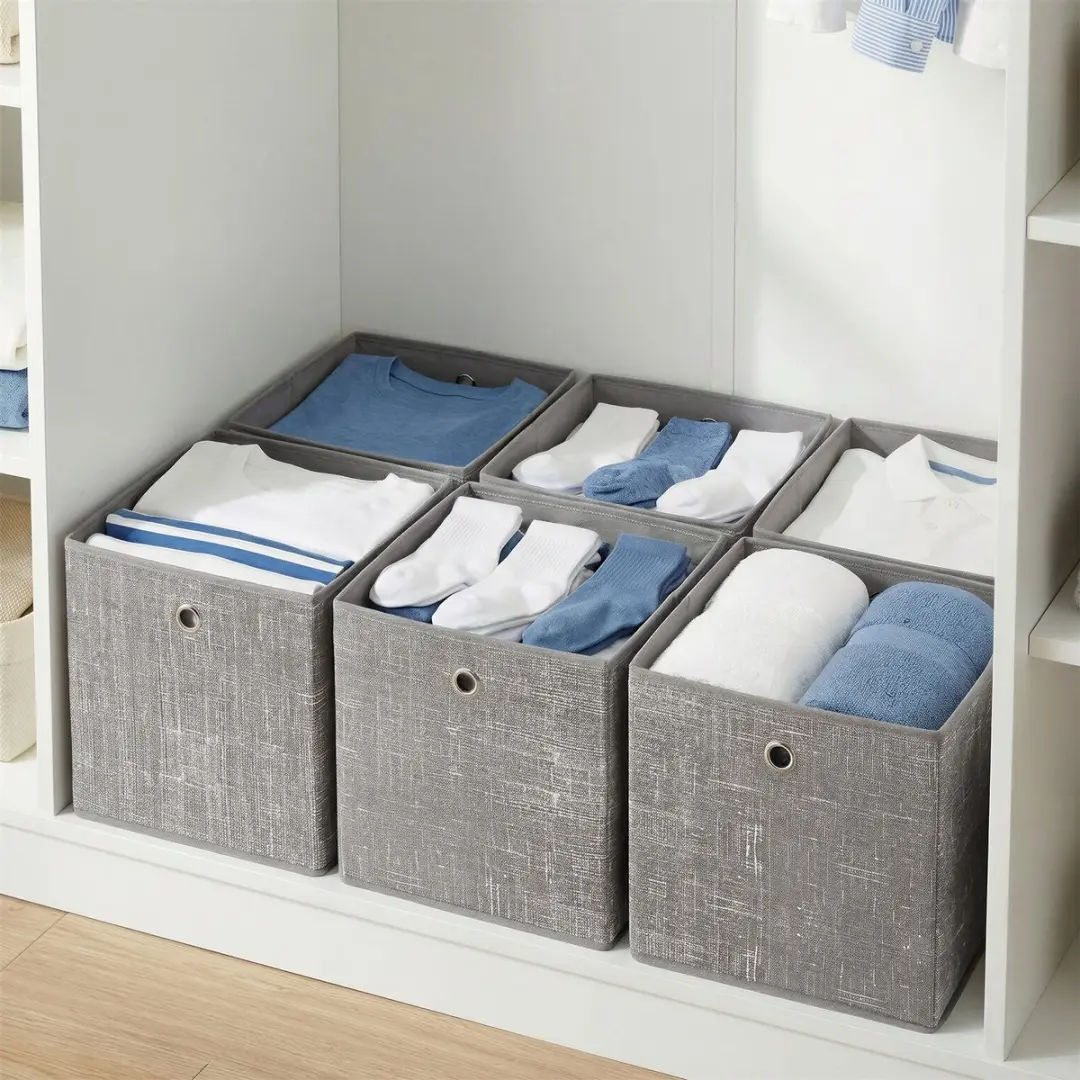 Songmics Opbergbox Taupe - 6 Stuks 27L - afbeelding 5 van 6