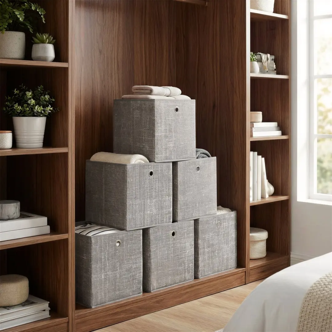 Songmics Opbergbox Taupe - 6 Stuks 27L - afbeelding 4 van 6
