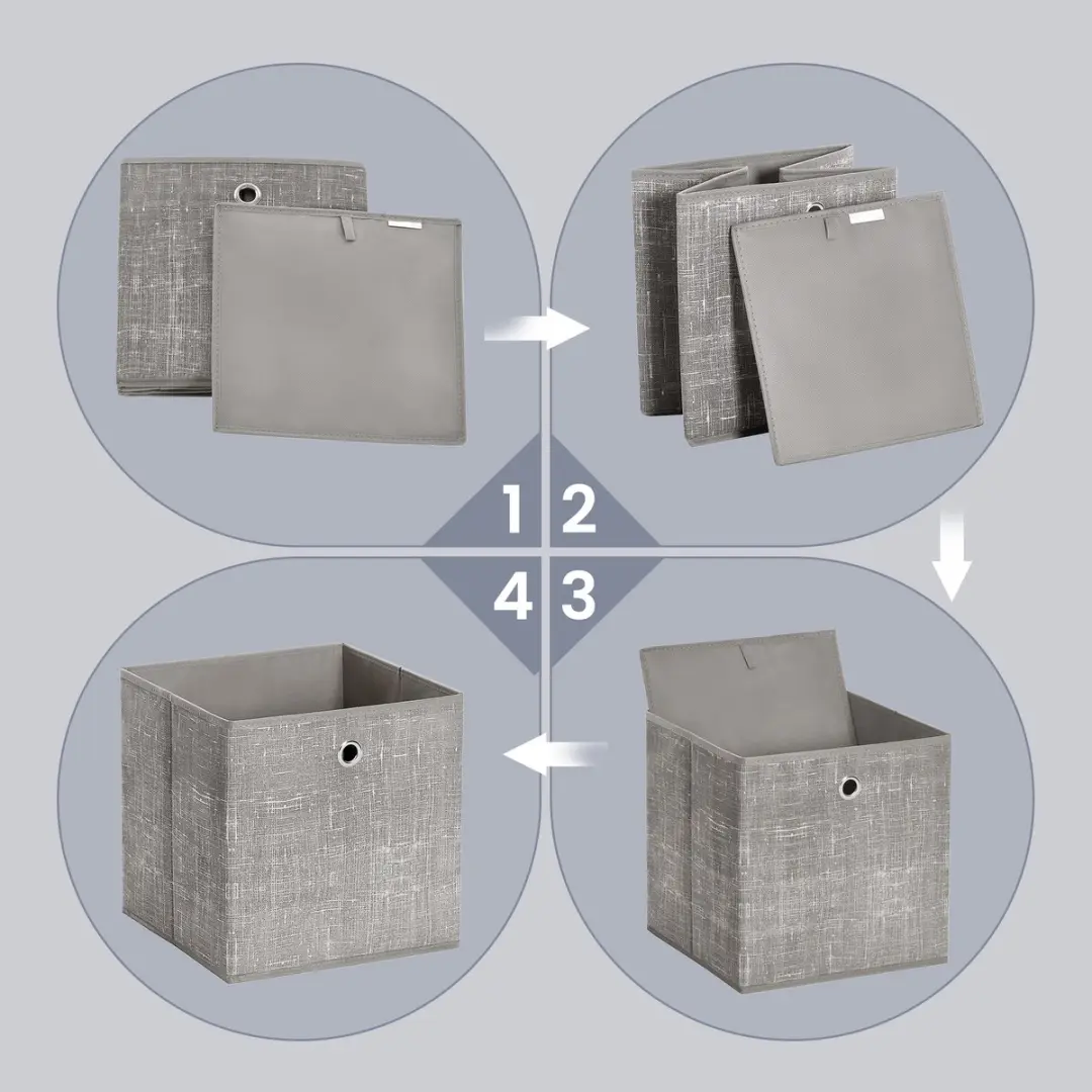 Songmics Opbergbox Taupe - 6 Stuks 27L - afbeelding 3 van 6