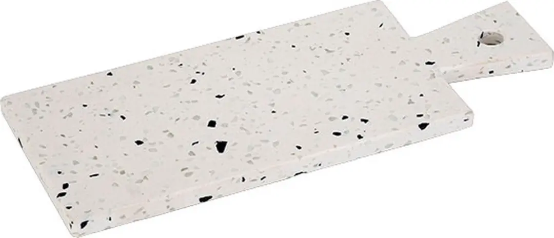 Cosy&Trendy Terrazzo Serveerplank 30x12cm - Wit/Grijs