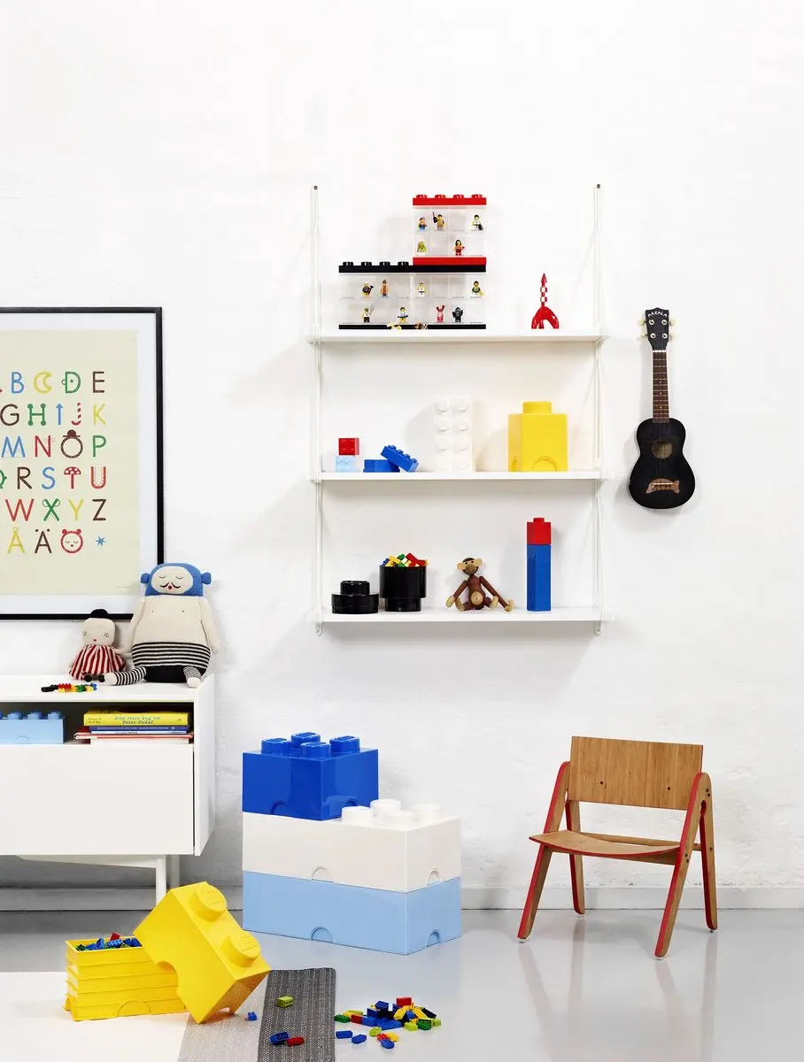 LEGO Brick 1 Opberbox Vierkant - Geel - afbeelding 6 van 6