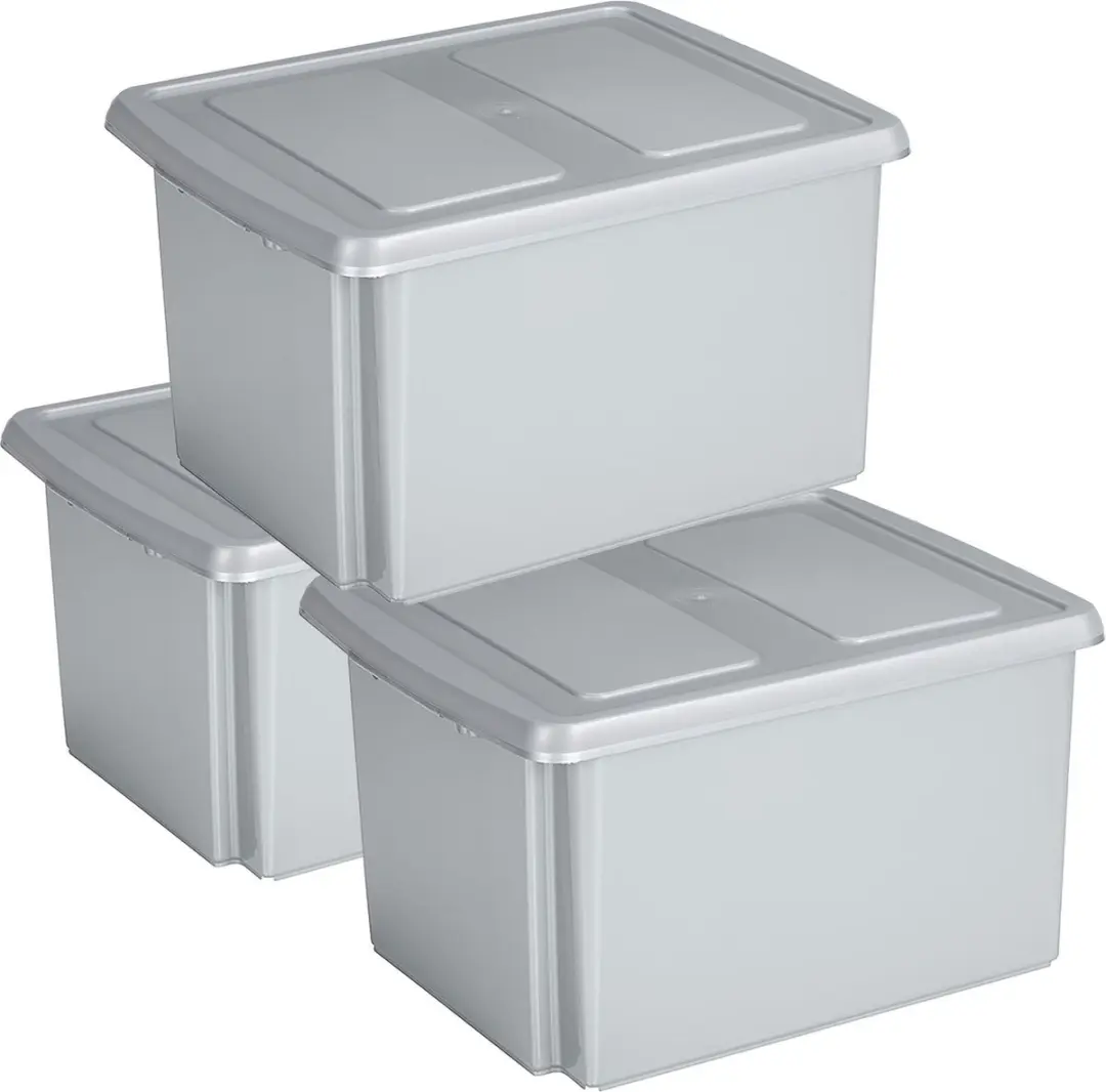 Sunware Opslagbox Nesta 32L - 3 Stuks - Lichtgrijs - afbeelding 4 van 6