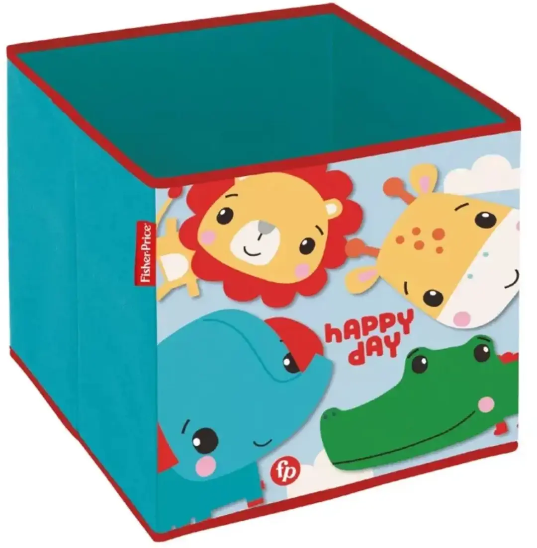 Fisher-Price Opbergbox Animals 31x31x31cm - 30L - Blauw/Groen