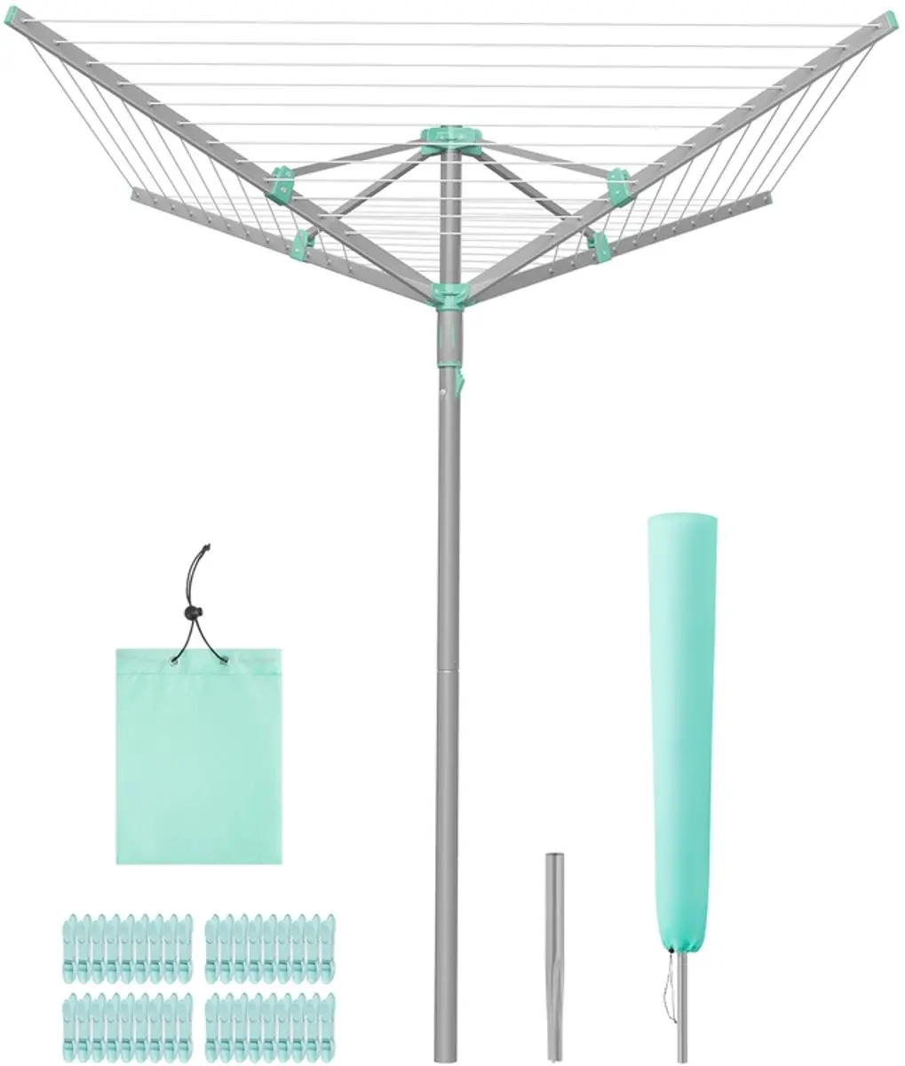 Songmics Draaibare Waslijn 45m