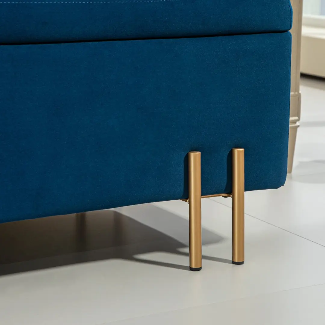 Homcom Sitzbank met Stauraum - 100x40x42cm - Blauw