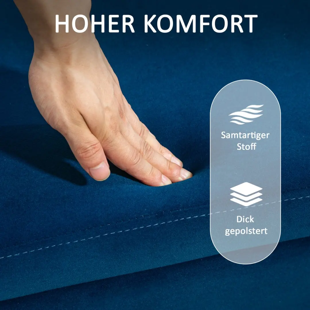 Homcom Sitzbank met Stauraum - 100x40x42cm - Blauw