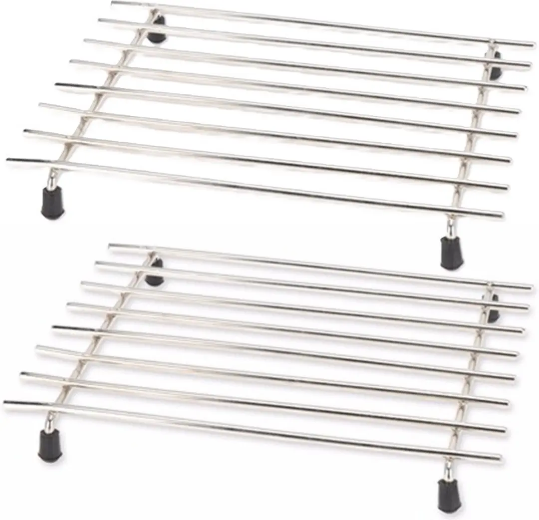 Excellent Houseware Pannenonderzetter RVS 24x19cm - 10 Stuks