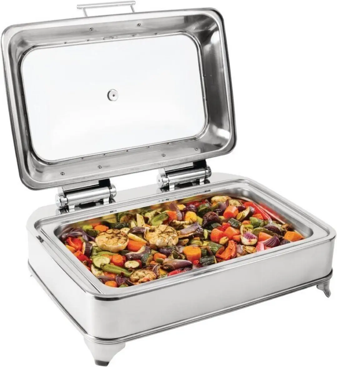 Olympia GD128 Rechthoekige Elektrische Chafing Dish - Zilver